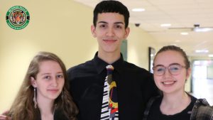 photo of three students smiling