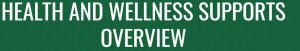 Health and Wellness Supports Overview