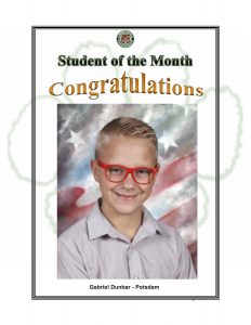 Student of the Month Congratulations Gabriel of Potsdam