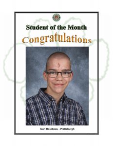 Student of the Month Congratulations Isah of Plattsburgh