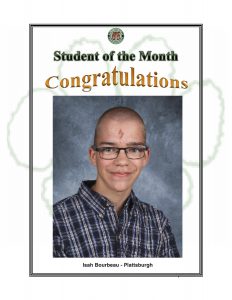 Student of the Month Congratulations Isah of Plattsburgh