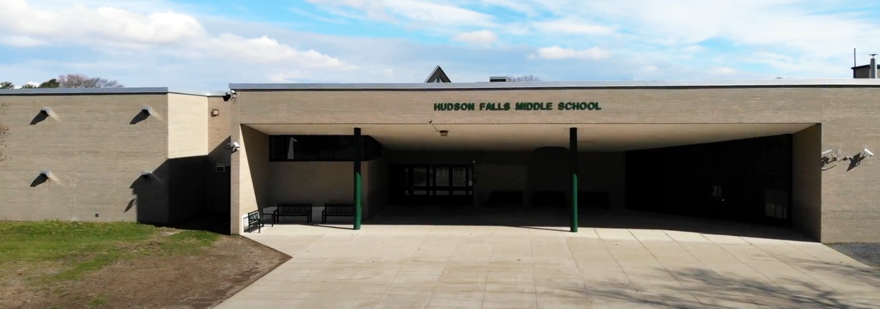 Aerial shot of middle school