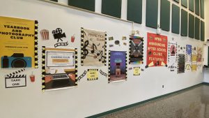 photo shows posters in the MS Main Entryway