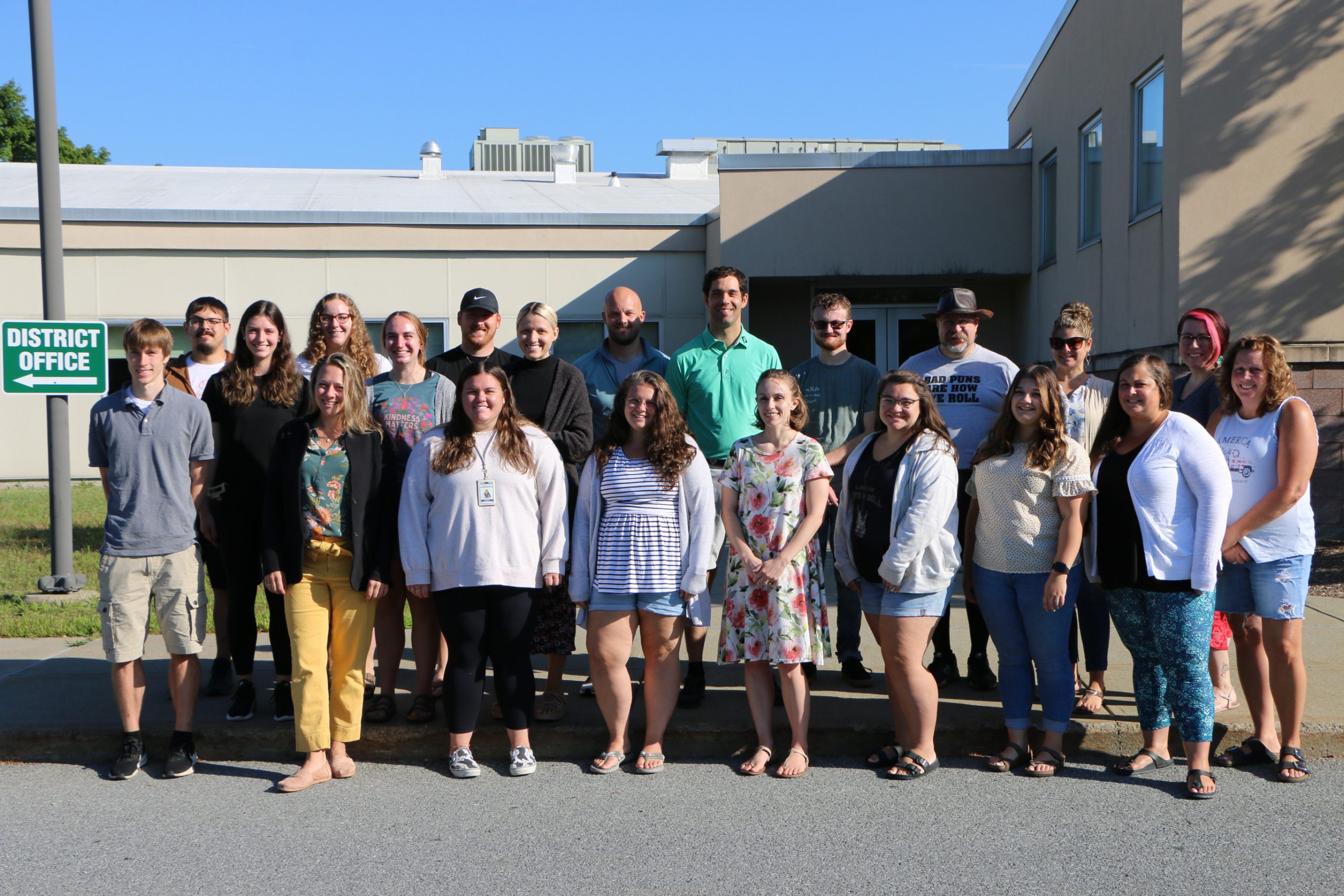 group photo of the new staff.