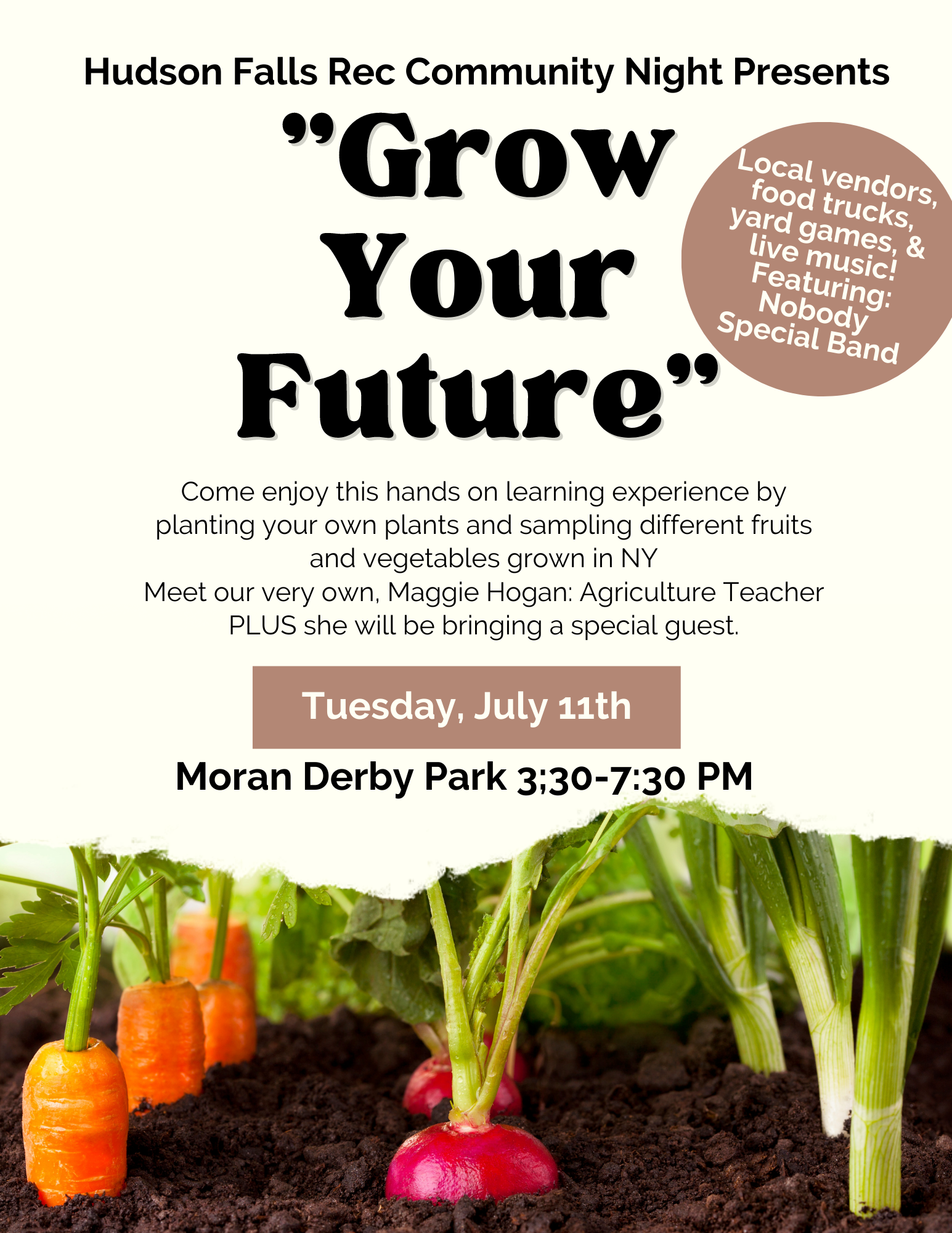 grow your future flyer for community night