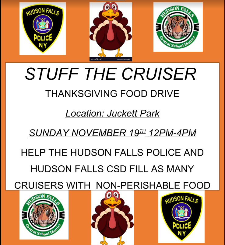 stuff the cruiser food drive flyer. Info from story